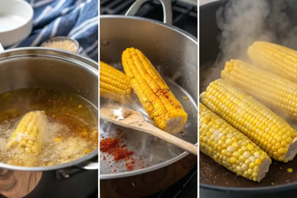 Grilled, boiled, and roasted corn showcasing the best cooking techniques.